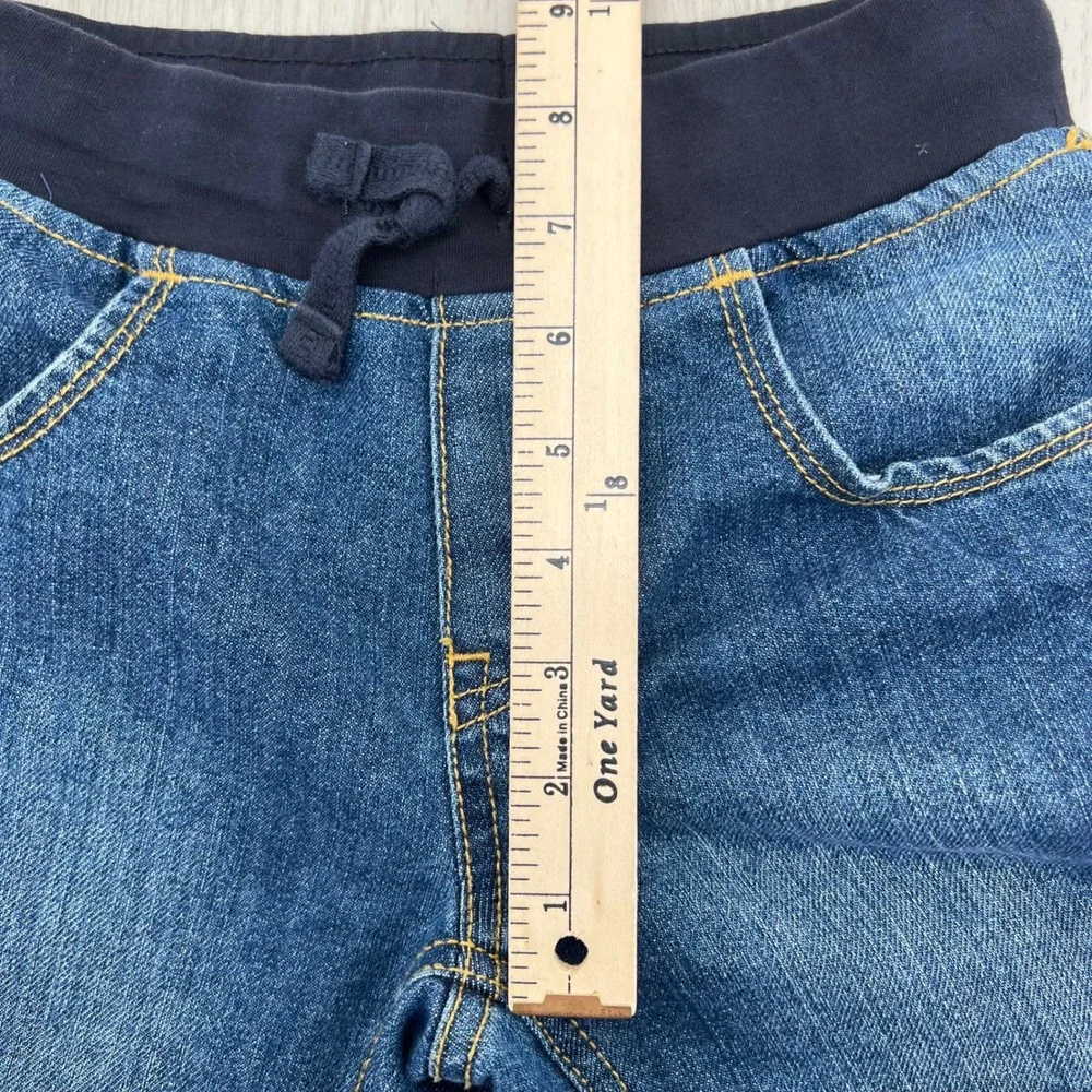 Gymboree Girls Size 7 Blue Pull On Jeans Straight Leg Elastic‎ Waist RN70530